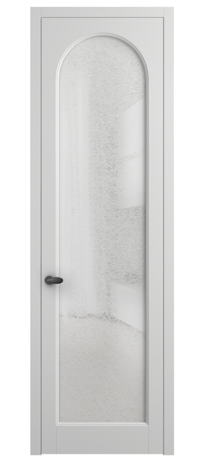 Межкомнатная дверь Палаццо 6804 Матовый белоснежный Фактурное стекло "Лёд", триплекс Цена 20914950 so'm | Volhovec