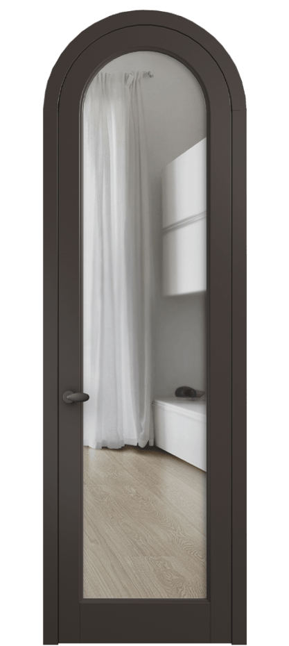 Межкомнатная дверь Палаццо 6814 Матовый антрацит Прозрачное стекло Цена 25407340 so'm | Volhovec