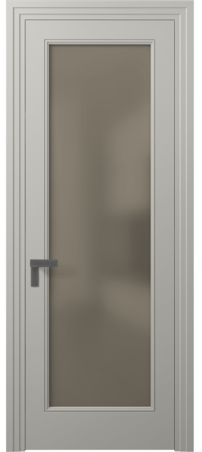 Межкомнатная дверь Rocca 8300 Матовый тёплый серый Сатинированное бронзовое стекло, триплекс Цена 14477760 so'm | Volhovec