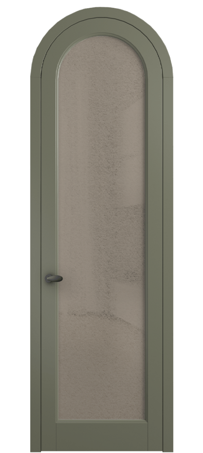 Межкомнатная дверь Палаццо 6814 Матовый оливковый тёмный Фактурное бронзовое стекло "Лёд", триплекс Цена 26625340 so'm | Volhovec