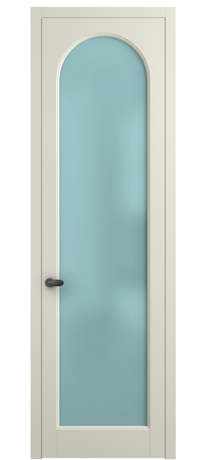 Межкомнатная дверь Палаццо 6804 Матовый молочно-белый Сатинированное голубое стекло, триплекс Цена 19696950 so'm | Volhovec
