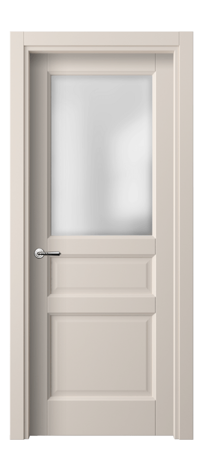 Межкомнатная дверь Галант 1432 ПЭТ пудровый бежевый Сатинированное стекло Цена 5714250 so'm | Volhovec