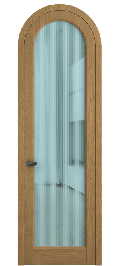 Межкомнатная дверь Палаццо 6814 Дуб солнечный матовый Рифлёное голубое стекло "Дюна", триплекс Цена 43106910 so'm | Volhovec