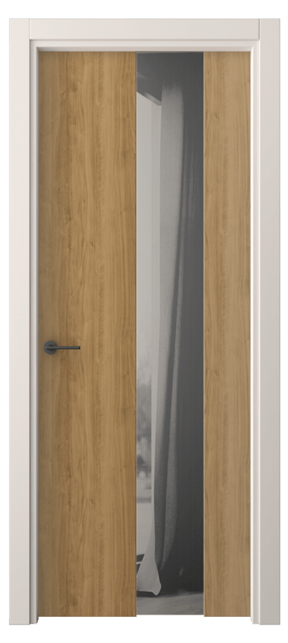 Межкомнатная дверь Freedom 4226 Грецкий орех Двустороннее серое зеркало, триплекс, 8 мм  Цена 8180760 so'm | Volhovec