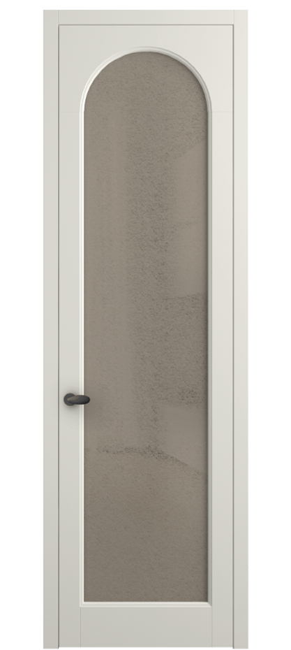 Межкомнатная дверь Палаццо 6804 Матовый жемчужный Фактурное бронзовое стекло "Лёд", триплекс Цена 20914950 so'm | Volhovec