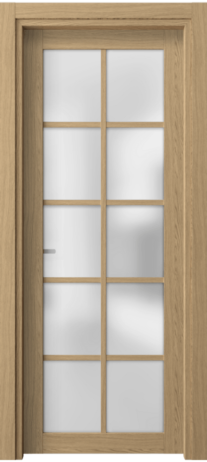 Межкомнатная дверь Neo 2106 Жемчужный дуб Сатинированное стекло Цена 5359000 so'm | Volhovec