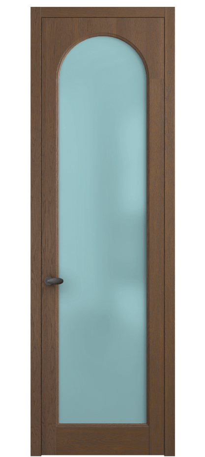 Межкомнатная дверь Палаццо 6804 Дуб каштановый матовый Сатинированное голубое стекло, триплекс Цена 30963450 so'm | Volhovec