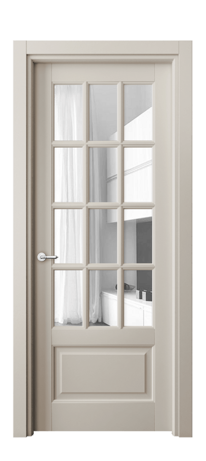 Межкомнатная дверь Toscana Grigliato 6313 Бук светло-бежевый Прозрачное стекло Цена 23182400 so'm | Volhovec