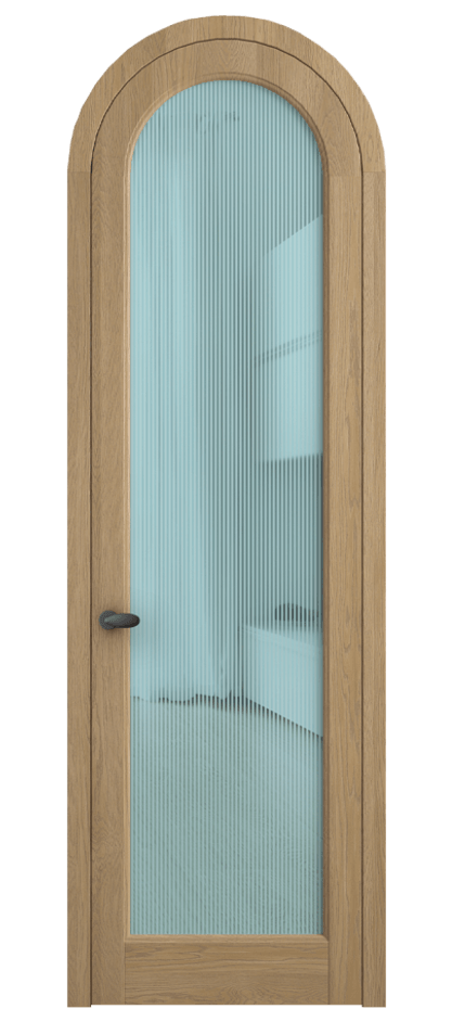 Межкомнатная дверь Палаццо 6814 Дуб соломенный матовый Рифлёное голубое стекло "Дюна", триплекс Цена 43106910 so'm | Volhovec
