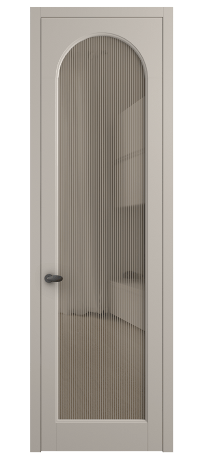 Межкомнатная дверь Палаццо 6804 Матовый светло-бежевый Рифлёное бронзовое стекло "Дюна", триплекс Цена 103029 ₽ | Volhovec