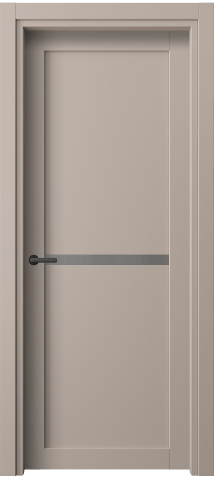 Межкомнатная дверь Нео 2112 ПЭТ серо-коричневый  Сатинированное серое стекло, триплекс Цена 5419900 so'm | Volhovec