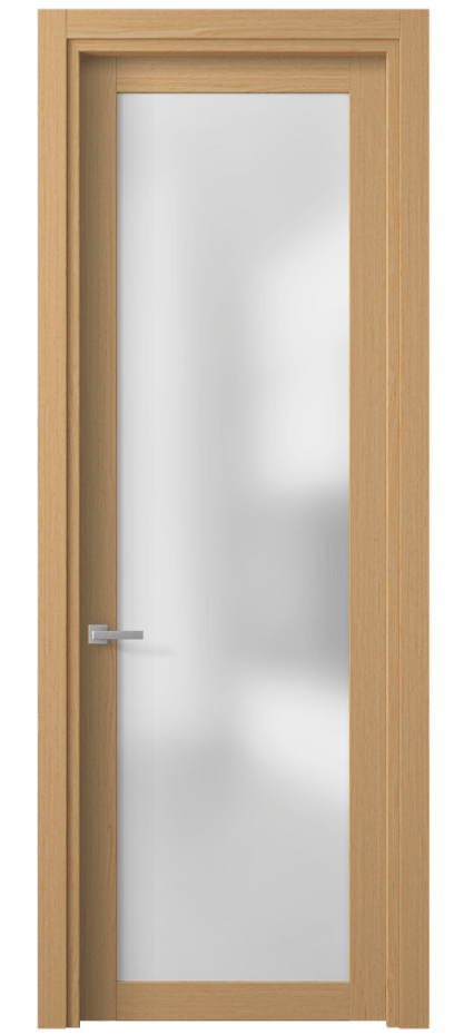 Межкомнатная дверь Планум 2102 Дуб песочный матовый Сатинированное стекло Цена 12098600 so'm | Volhovec
