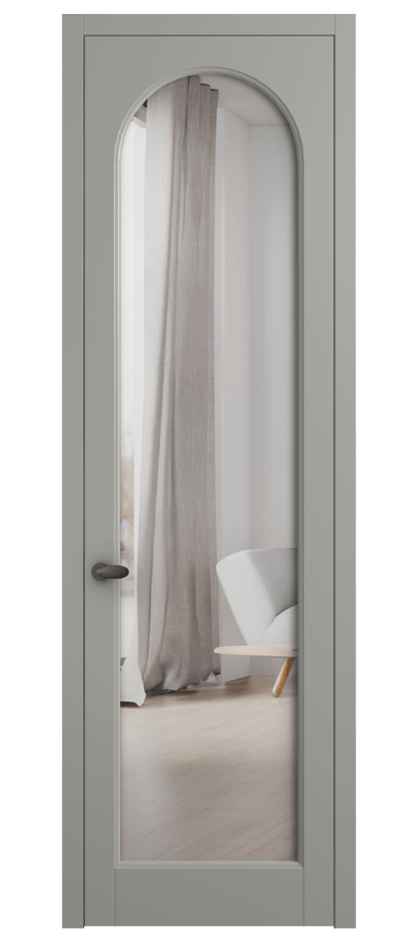 Межкомнатная дверь Палаццо 6804 Матовый нейтральный серый Двустороннее зеркало, триплекс Цена 20102950 so'm | Volhovec