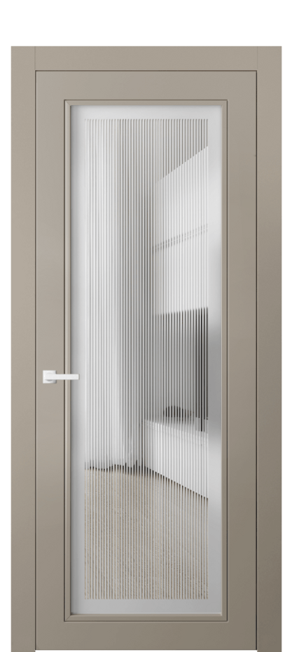 Межкомнатная дверь Neo Classic 8000 Матовый бисквитный Сатинированное с гравировкой "Каннелюры", триплекс Цена 16990900 so'm | Volhovec