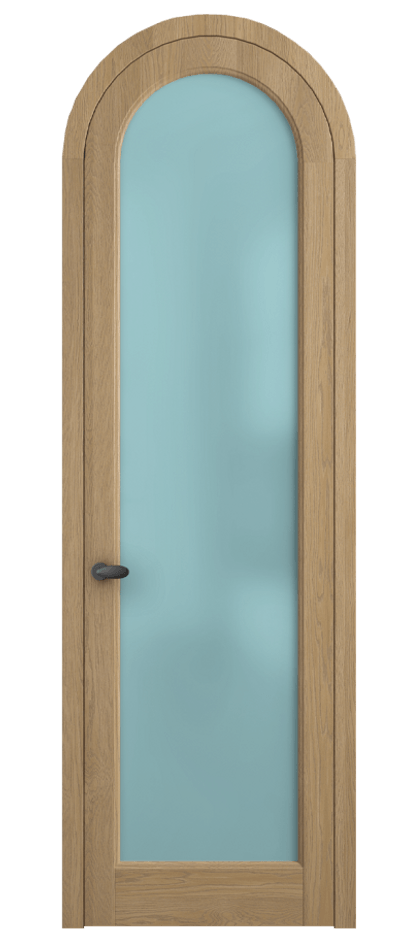 Межкомнатная дверь Палаццо 6814 Дуб соломенный матовый Сатинированное голубое стекло, триплекс Цена 41888910 so'm | Volhovec