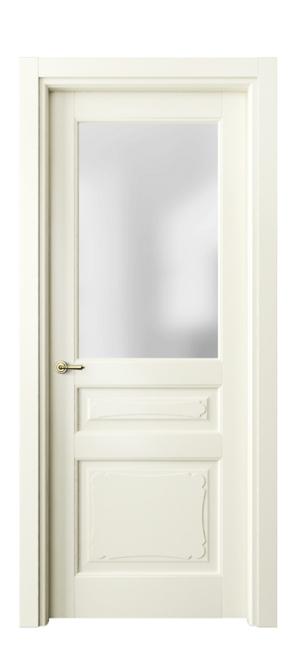 Межкомнатная дверь Toscana Elegante 6324 Бук молочно-белый Сатинированное стекло Цена 15492760 so'm | Volhovec
