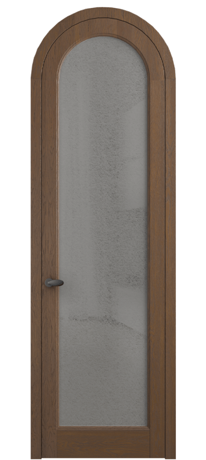 Межкомнатная дверь Палаццо 6814 Дуб каштановый матовый Фактурное серое стекло "Лёд", триплекс Цена 43979810 so'm | Volhovec
