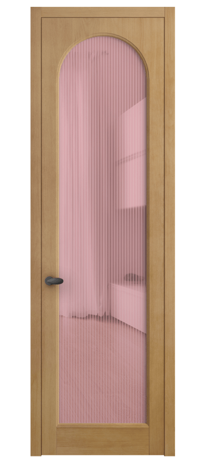 Межкомнатная дверь Палаццо 6804 Бук натуральный матовый Рифлёное розовое стекло "Мору", триплекс Цена 26243700 so'm | Volhovec