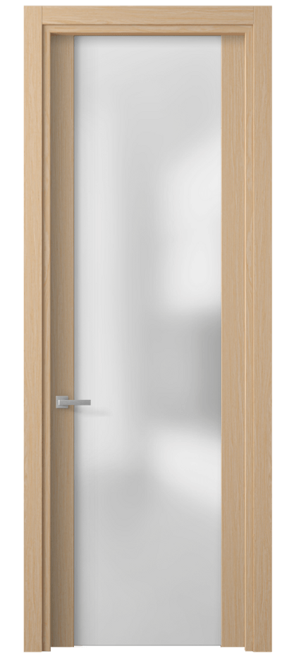 Межкомнатная дверь Planum 4114 Дуб молочный матовый Сатинированное стекло Цена 17092400 so'm | Volhovec