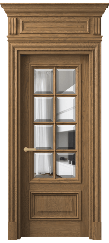 Межкомнатная дверь Antique 7316 Дуб мускатный матовый Прозрачное стекло с фацетом Цена 59996450 so'm | Volhovec