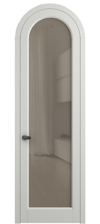 Межкомнатная дверь Палаццо 6814 Матовый светло-серый Рифлёное бронзовое стекло "Дюна", триплекс Цена 26625340 so'm | Volhovec