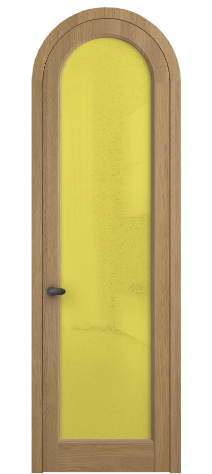 Межкомнатная дверь Палаццо 6814 Дуб пшеничный матовый Фактурное жёлтое стекло "Лёд", триплекс Цена 43979810 so'm | Volhovec