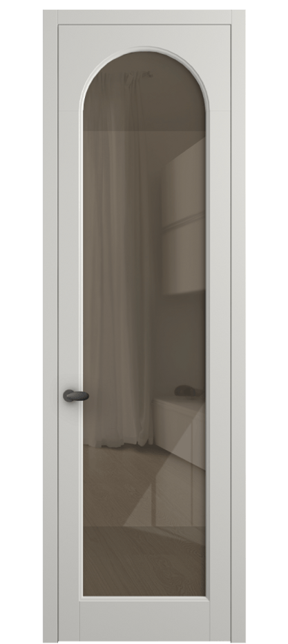 Межкомнатная дверь Палаццо 6804 Матовый серый Рефлективное бронзовое стекло "Стопсол", калёное Цена 21320950 so'm | Volhovec