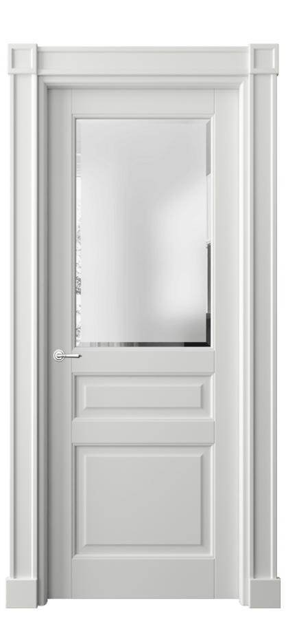 Межкомнатная дверь Toscana Plano2 6304 Бук светло-серый Сатинированное стекло с фацетом Цена 27636220 so'm | Volhovec