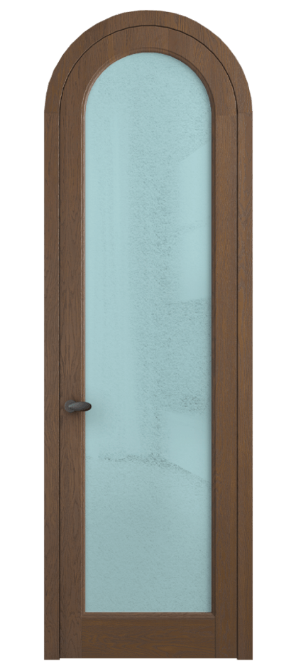 Межкомнатная дверь Палаццо 6814 Дуб каштановый матовый Фактурное голубое стекло "Лёд", триплекс Цена 43979810 so'm | Volhovec