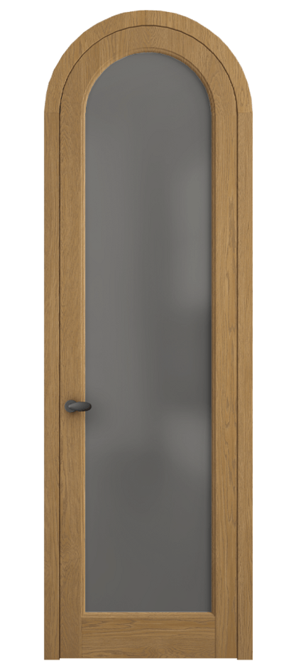 Межкомнатная дверь Палаццо 6814 Дуб солнечный матовый Сатинированное серое стекло, триплекс Цена 216670 ₽ | Volhovec