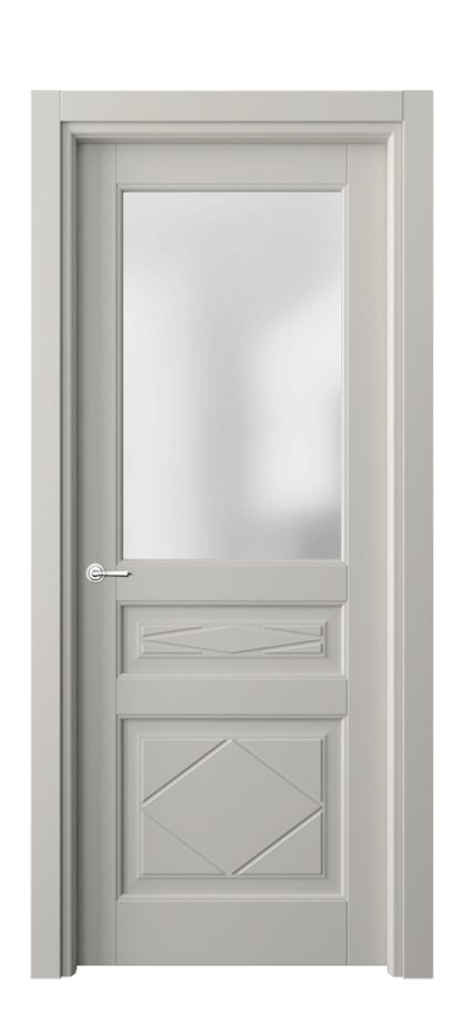 Межкомнатная дверь Toscana Rombo 6344 Бук тёплый серый Сатинированное стекло Цена 111120 сом | Volhovec