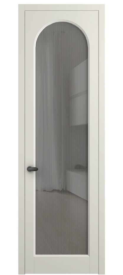 Межкомнатная дверь Палаццо 6804 Матовый жемчужный Рифлёное серое стекло "Дюна", триплекс Цена 20914950 so'm | Volhovec