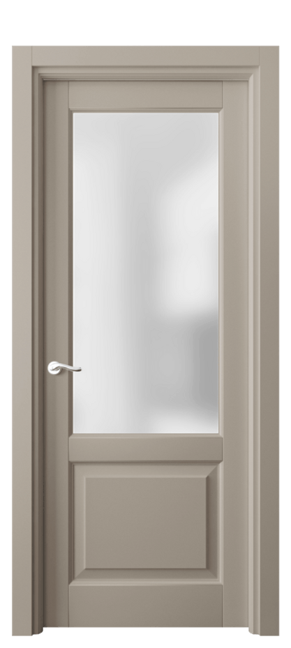 Межкомнатная дверь Лигнум 0740 Матовый бисквитный Сатинированное стекло Цена 95099 ₽ | Volhovec