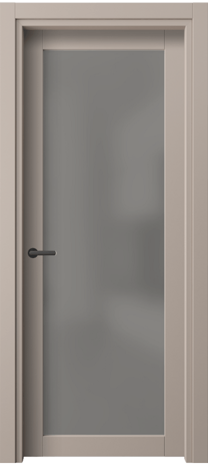 Межкомнатная дверь Нео 2102 ПЭТ серо-коричневый  Сатинированное серое стекло, триплекс Цена 2334500 so'm | Volhovec