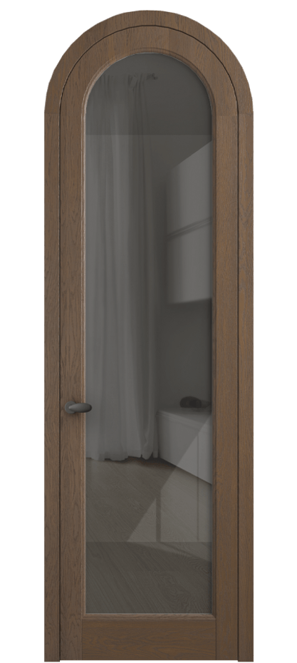 Межкомнатная дверь Палаццо 6814 Дуб туманный матовый Рефлективное серое стекло "Стопсол", калёное Цена 43512910 so'm | Volhovec