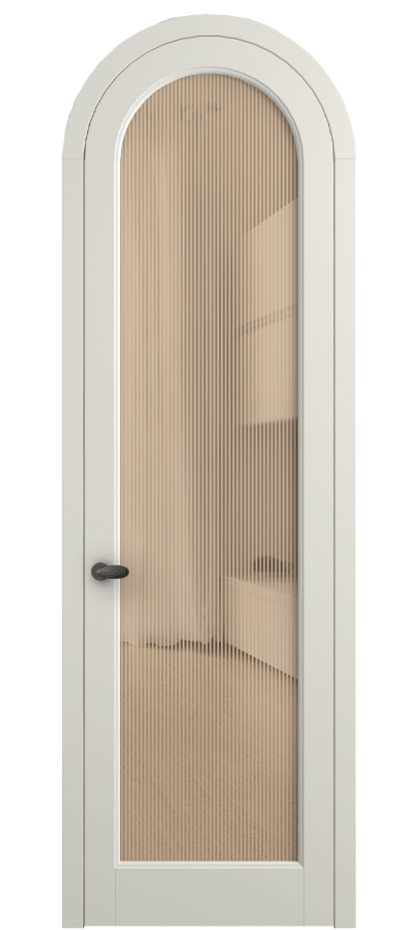 Межкомнатная дверь Палаццо 6814 Матовый жемчужный Рифлёное оранжевое стекло "Дюна", триплекс Цена 26625340 so'm | Volhovec