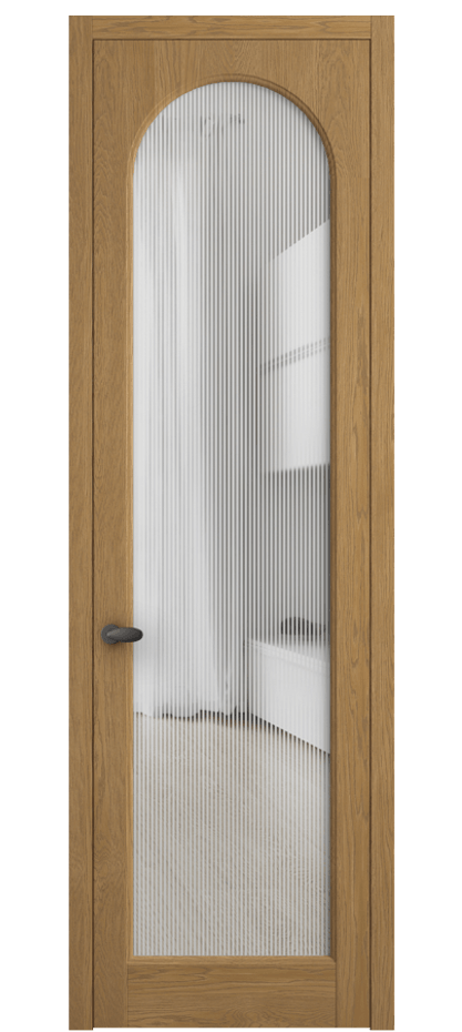 Межкомнатная дверь Палаццо 6804 Дуб солнечный матовый Рифлёное стекло "Дюна", триплекс Цена 32181450 so'm | Volhovec