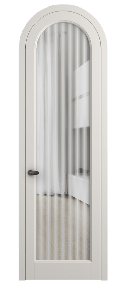 Межкомнатная дверь Палаццо 6814 Матовый пудровый белый Рифлёное стекло "Дюна", триплекс Цена 27254640 so'm | Volhovec