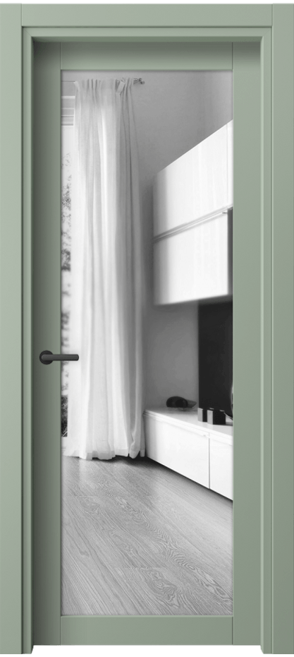 Межкомнатная дверь Нео 2102 ПЭТ светло-оливковый Двустороннее зеркало, триплекс Цена 5939580 so'm | Volhovec