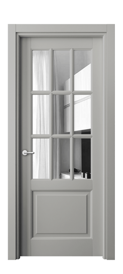 Межкомнатная дверь Тоскана Грильято 6312 Матовый нейтральный серый Двустороннее зеркало, триплекс Цена 23324500 so'm | Volhovec