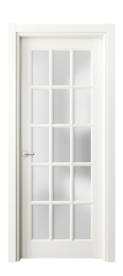 Межкомнатная дверь Тоскана Грильято 6311 Матовый жемчужный Сатинированное стекло Цена 22715500 so'm | Volhovec