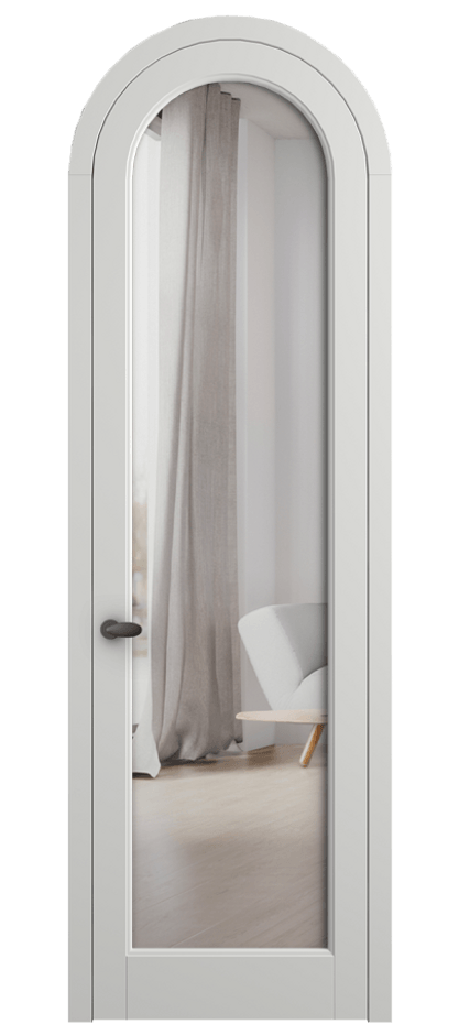 Межкомнатная дверь Палаццо 6814 Матовый светло-серый Двустороннее зеркало, триплекс Цена 185140 сом | Volhovec