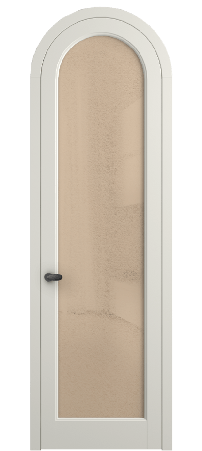 Межкомнатная дверь Палаццо 6814 Матовый жемчужный Фактурное оранжевое стекло "Лёд", триплекс Цена 26625340 so'm | Volhovec