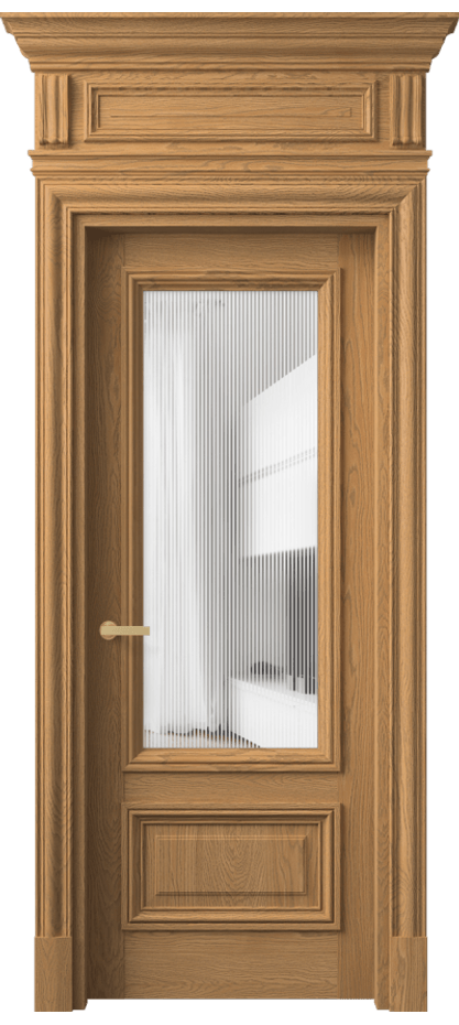 Дверь межкомнатная Антик 7306 Дуб пшеничный матовый Рифлёное стекло "Дюна", триплекс КЭП + Объёмный фриз + Карниз ДПШ.М Цена 54596650 so'm Наличники уже входят в базовый комплект. Фабрика дверей Волховец 8 (800) 551 43 19 Межкомнатная дверь Антик 7306 Дуб пшеничный матовый Рифлёное стекло "Дюна", триплекс Цена 54596650 so'm | Volhovec