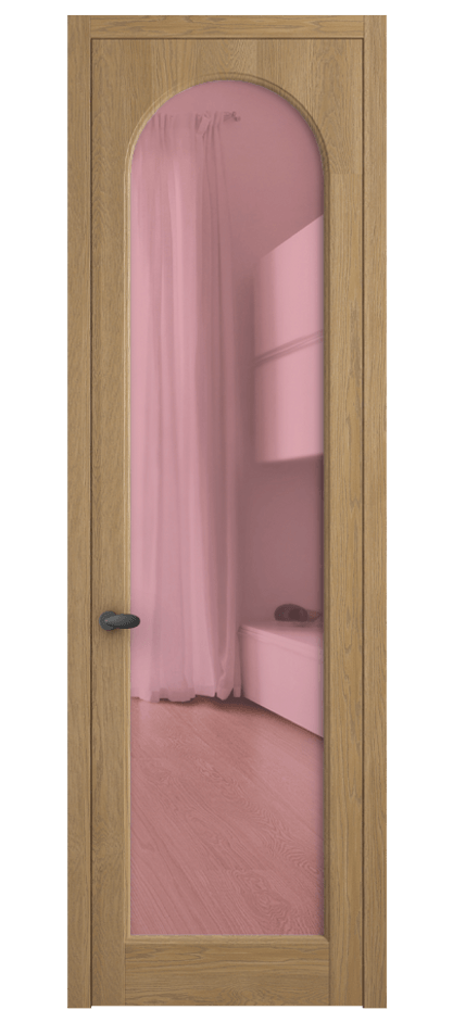 Межкомнатная дверь Палаццо 6804 Дуб пшеничный матовый Прозрачное розовое стекло, триплекс Цена 30963450 so'm | Volhovec