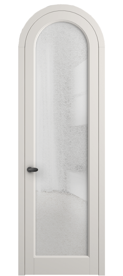 Межкомнатная дверь Палаццо 6814 Матовый пудровый белый Фактурное стекло "Лёд", триплекс Цена 27254640 so'm | Volhovec