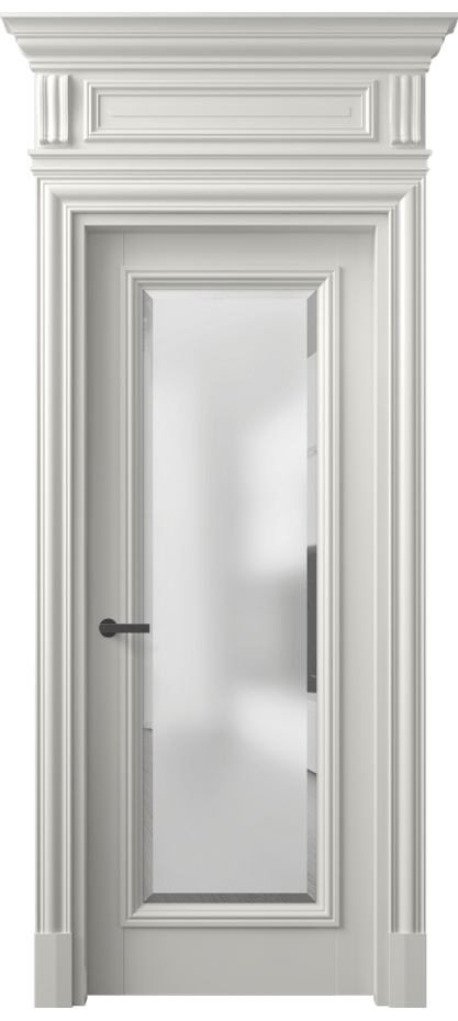 Межкомнатная дверь Антик 7300 Матовый серый Сатинированное стекло с фацетом Цена 33973880 so'm | Volhovec