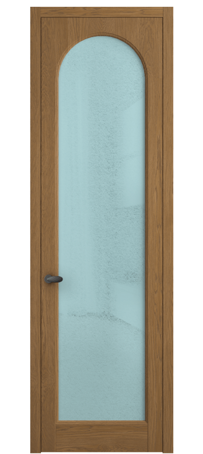 Межкомнатная дверь Палаццо 6804 Дуб пряный матовый Фактурное голубое стекло "Лёд", триплекс Цена 32181450 so'm | Volhovec