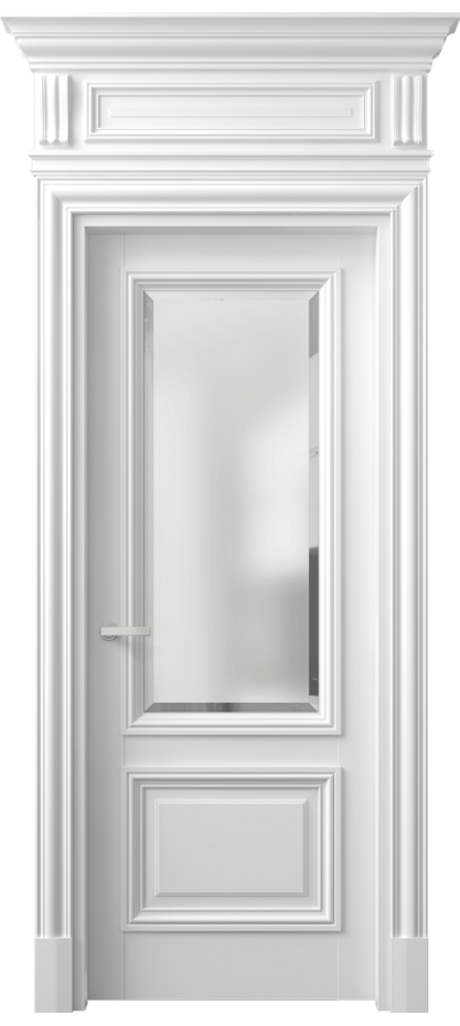 Межкомнатная дверь Antique 7302 Бук белоснежный Сатинированное стекло с фацетом Цена 33415630 so'm | Volhovec