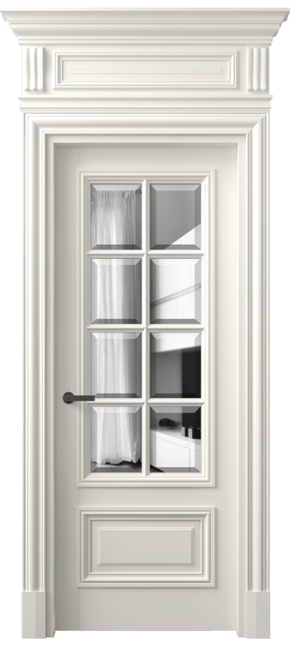 Межкомнатная дверь Антик 7316 Матовый жемчужный Двустороннее зеркало с фацетом, триплекс Цена 37292930 so'm | Volhovec